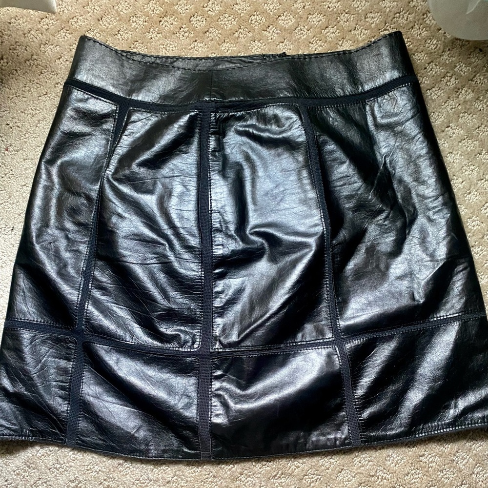 Fendi Authentic Genuine Leather  Skirt